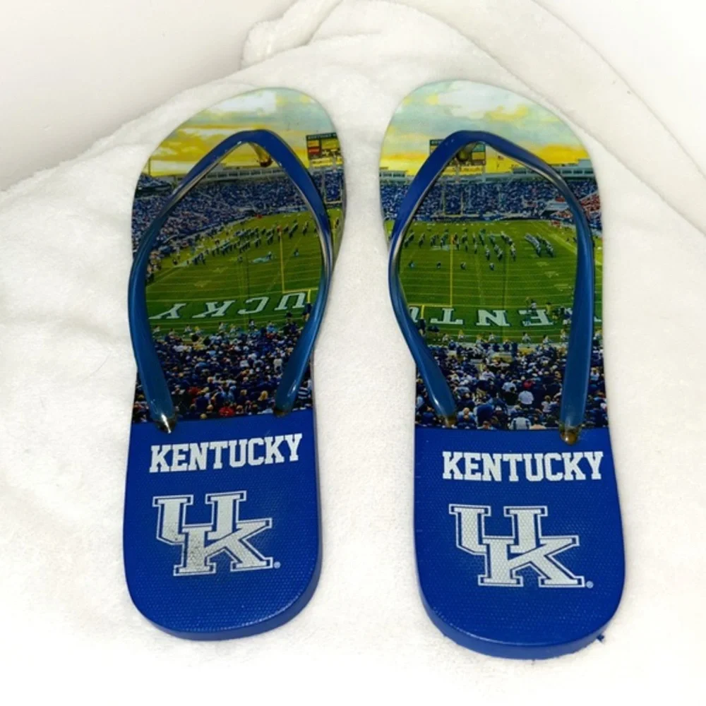 Kentucky‎ UK Stadium Scene Toe Thong Flip Flops Large 9/10